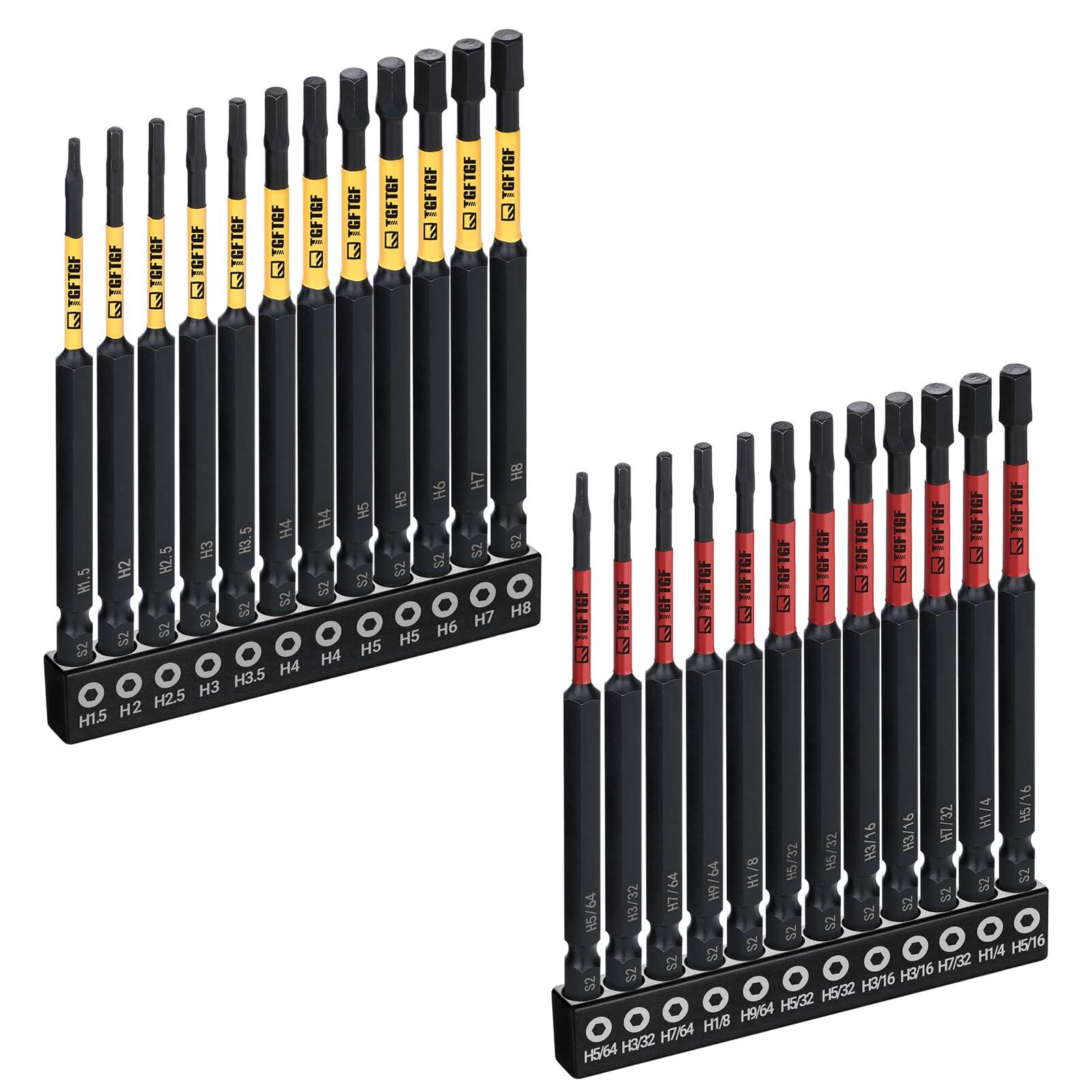 Sure, here is the corrected and grouped text from the image:

**Top Row (Yellow Labels):**
- H1.5
- H2
- H2.5
- H3
- H3.5
- H4
- H5
- H6
- H7
- H8

**Bottom Row (Red Labels):**
- H1.5
- H2
- H2.5
- H3
- H3.5
- H4
- H5
- H6
- H7
- H8

**Sizes:**
- H1.5
- H2
- H2.5
- H3
- H3.5
- H4
- H5
- H6
- H7
- H8

**Additional Sizes:**
- H1/8
- H3/16
- H5/32
- H7/64
- H1/4
- H3/16
- H5/32
- H7/32
- H1/2
- H3/8
- H5/16
- H7/16
