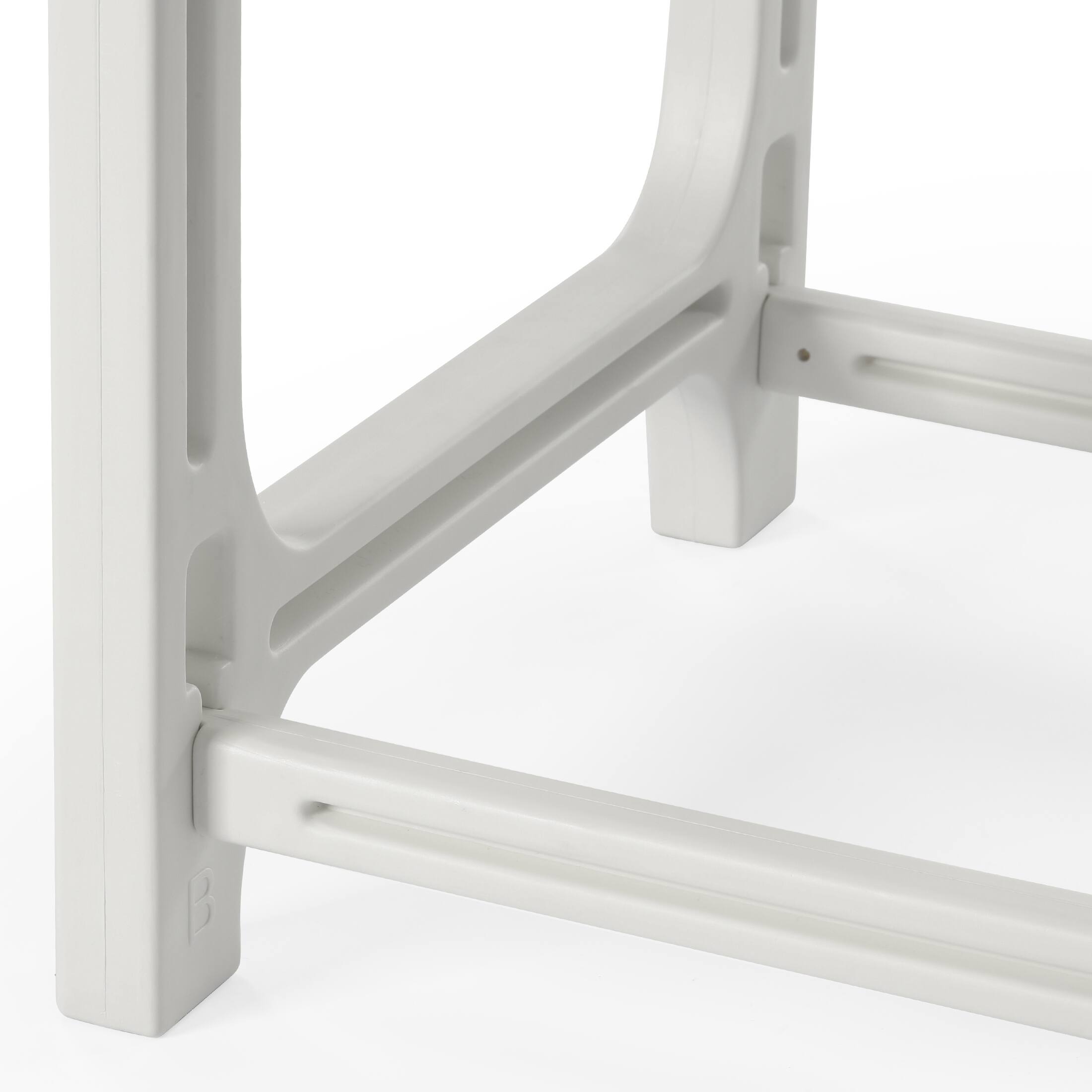 Alt View 6. WestinTrends - WestinTrends Azura 2-Piece HDPE Plastic Adirondack Patio Chair With 18" Side Table Set - White.