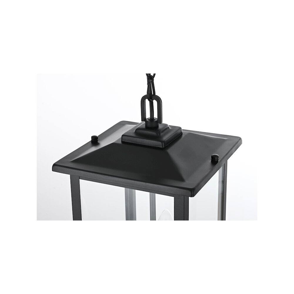 Alt View 4. Elegant Lighting - Carlisle 7 inch Outdoor Pendant in Black - Black.