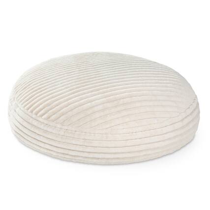 Front. Jaxx - Jaxx 6 Foot Cocoon 2-in-1 Large Bean Bag Chair for Adults,Mondo Ivory - Mondo Ivory Faux Fur.