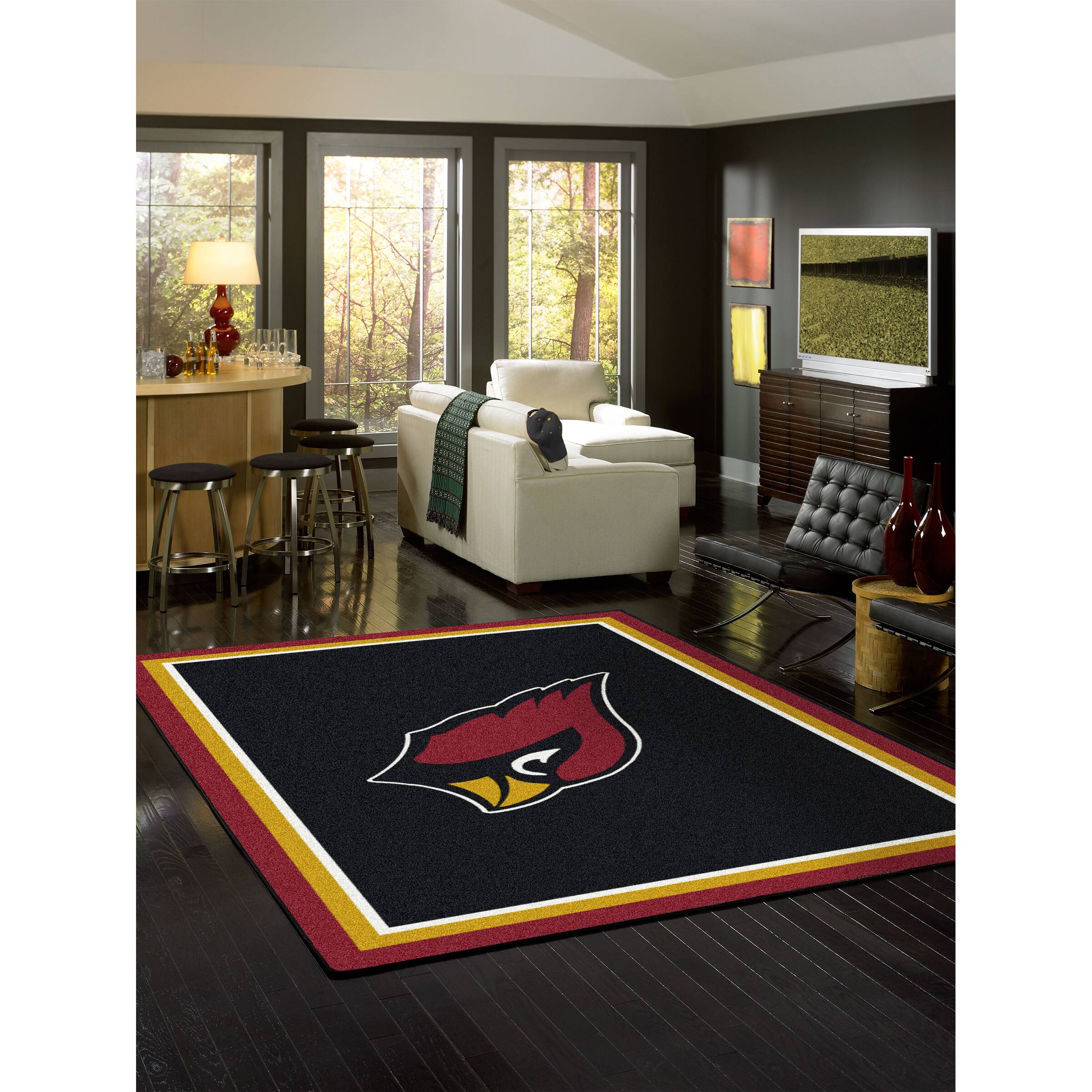 Alt View 1. Imperial - Arizona Cardinals 7'8'' x 10'9'' Spirit Rug - Black.