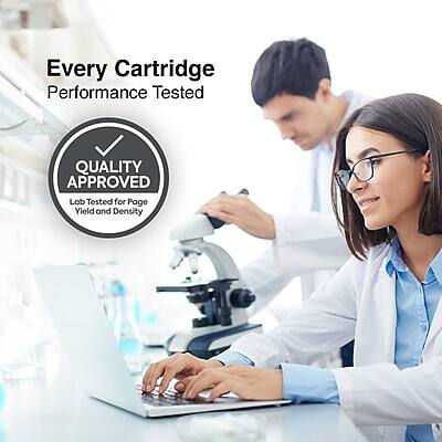 Every Cartridge Performance Tested

QUALITY APPROVED
Lab Tested for Page Yield and Density