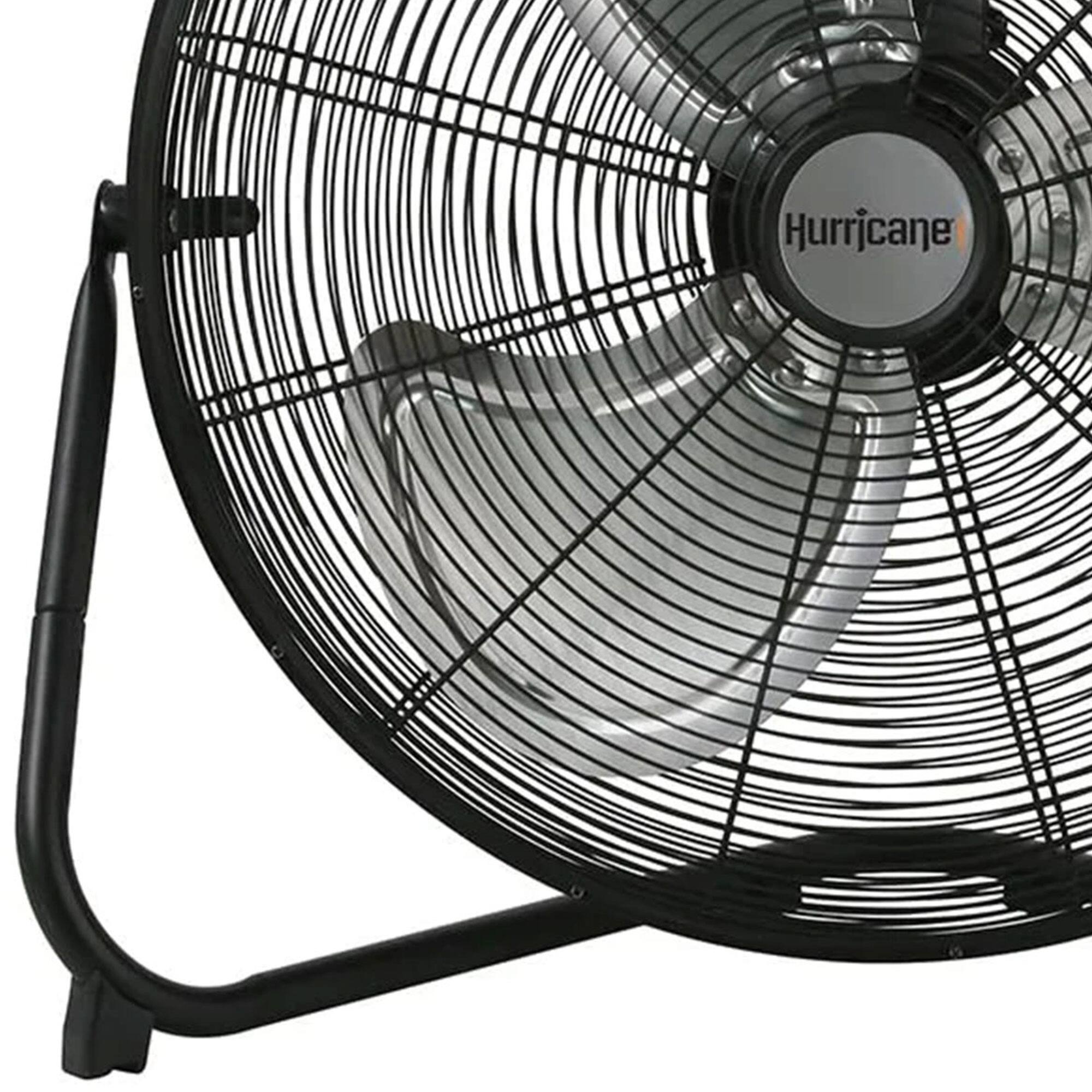 Alt View 4. Hurricane - Hurricane Pro 20 Inch 3 Adjustable Speed High Velocity Metal Fan, Black - Black.