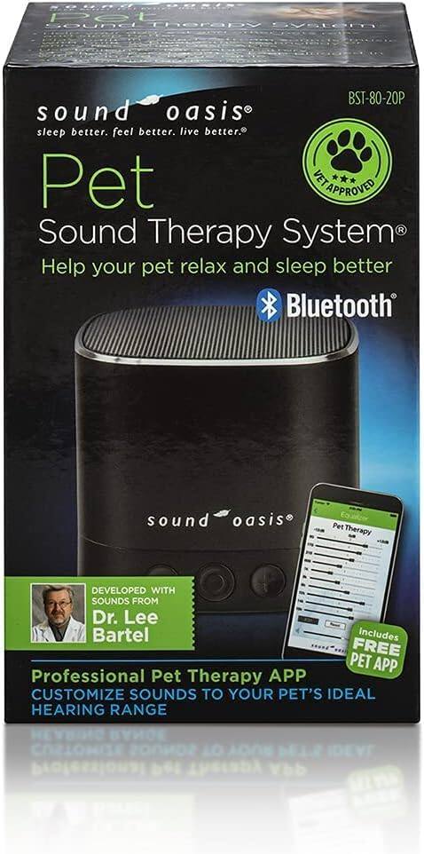 Pet Sound Oasis BST-80-20P: Sound Therapy System

- Help your pet relax and sleep better
- Bluetooth-enabled
- Developed with sounds from Dr. Lee Bartel
- Includes a free professional pet therapy app
- Customize sounds to your pet's ideal hearing range

Pet VET APPROVED Sound Therapy System

- Sleep better, feel better, live better
- Cozlonie Sonos 5.134