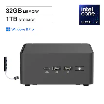 32GB MEMORY
1TB STORAGE
intel CORE ULTRA 7
Windows 11 Pro
20G USB
10G USB
10G USB