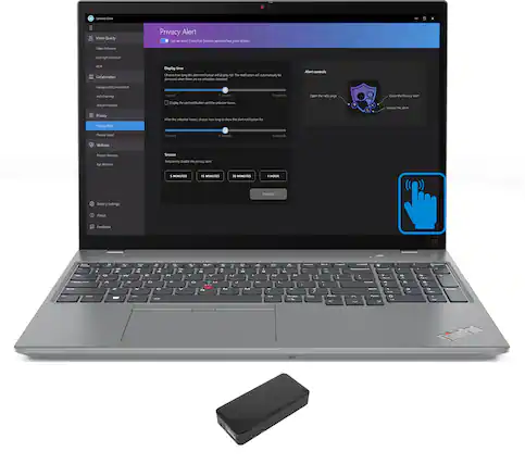 Sure, here is the corrected and grouped text from the image:
---
**Privacy Alert**
- **Alert controls:**
- Open help page
- Close the Privacy alert
- Snooze the alert
- **Display Time:**
- Choose how long an alert notification will display. The notification will automatically close after the selected time.
- 1 second
- 3 seconds
- 5 seconds
- 10 seconds
- 15 seconds
- 1 minute
- 1 hour
- **After the alert notification leaves, choose how long to show the alert notification:**
- 1 second
- 3 seconds
- 5 seconds
- 15 seconds
- 1 minute
- 1 hour
- **Snooze:**
- Temporarily disable the privacy alert.
- 5 MINUTES
- 15 MINUTES
- 30 MINUTES
---
**Menu Options:**
- Video Quality
- Video Enhance
- Low Light Enhancer
- Collaboration
- Background Collaboration
- Audio Training
- Virtual Presenter
- Privacy
- Privacy Alert