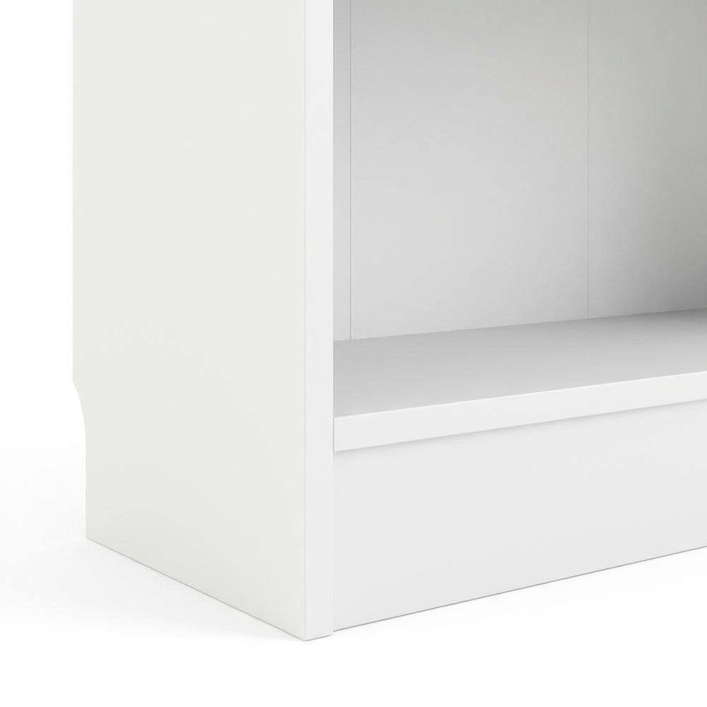 Alt View 2. FurniFact - Tall Wide 5 Shelf Bookcase with Adjustable Shelves and Metal Pulls - White.