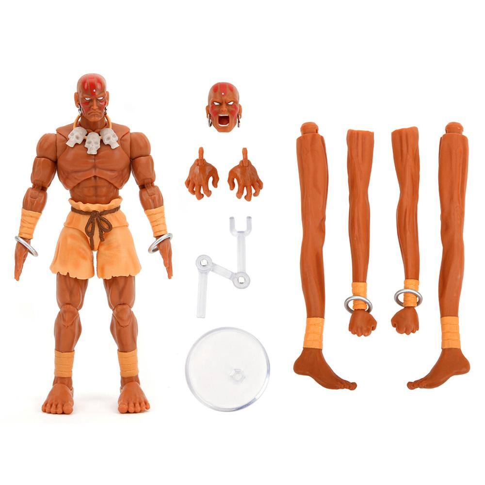 Angle. Jada - Dhalsim 6" Moveable Figure with Alternate Head and Limbs "Ultra Street Fighter II: The Final Challengers" (2017) - Brown.