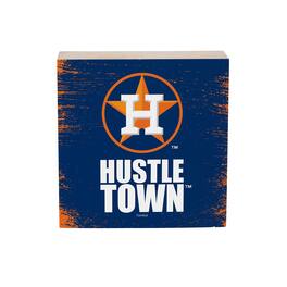 Evergreen Enterprises - Houston Astros 6" Square Fan Chant Wood Block Shelf Sign - Multicolor