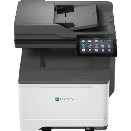 Front. Lexmark - CX635adwe 50M7080 Multifunction Color Laser Printer - 1200 x 1200 dpi - 42 ppm - Color Touch Screen - USB - White/Gray.