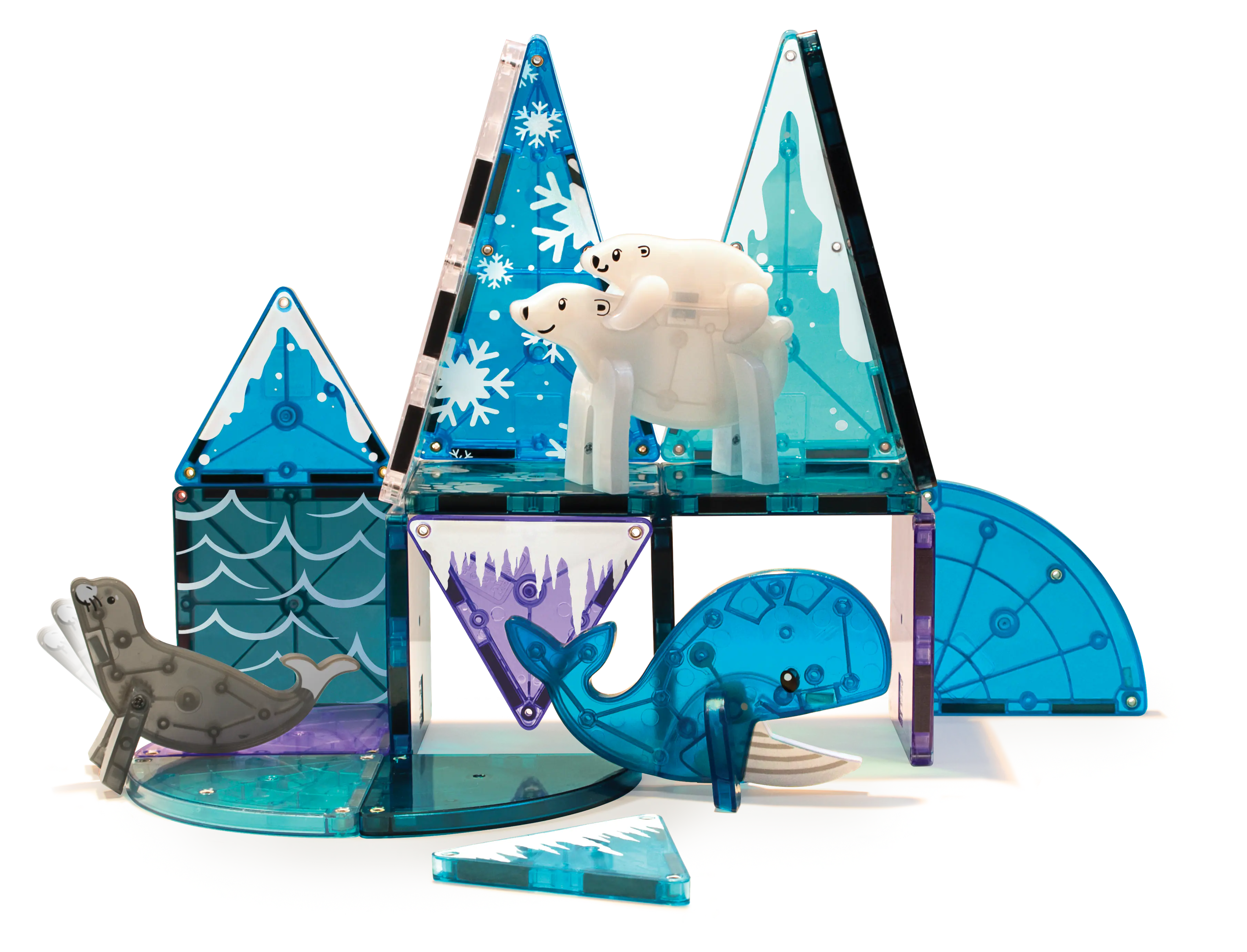 Back. Magna-Tiles - Arctic Animals 25-Piece Magnetic Construction Set, THE ORIGINAL MAGNA-TILES.