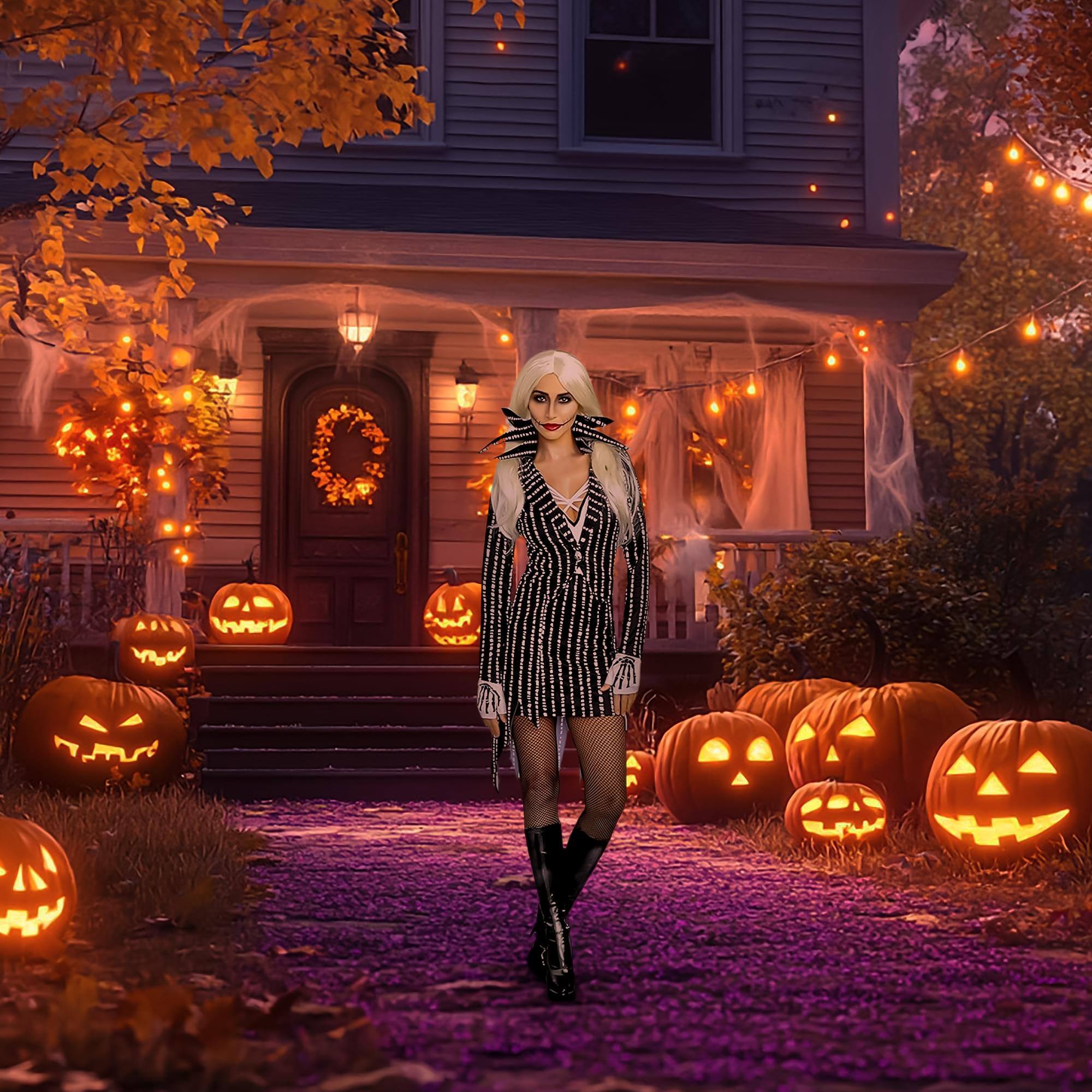 Alt View 10. Dreamgirl - Madame Skeleton Adult Costume, Small - Black.