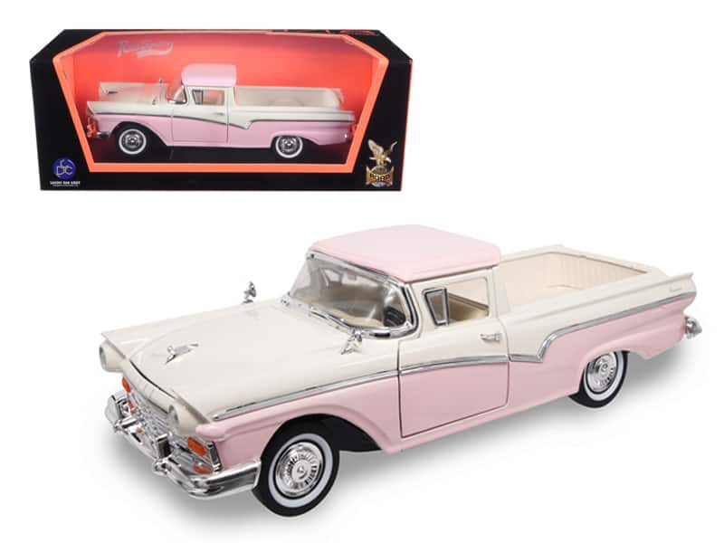 1957 Ford Ranchero Pickup Truck Pink 1/18 Diecast Model by Road Signature price history on PriceWatchPro