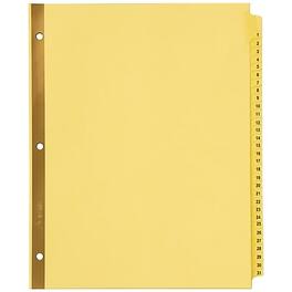 Avery - Pre-Printed Paper Dividers with Laminated Tabs, 1-31 Tabs, Buff, Gold Reinforced - Beige