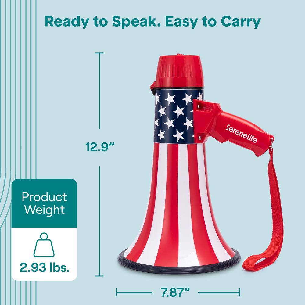 Ready to Speak. Easy to Carry

12.9"

Serenelife

Product Weight
2.93 lbs.

7.87"