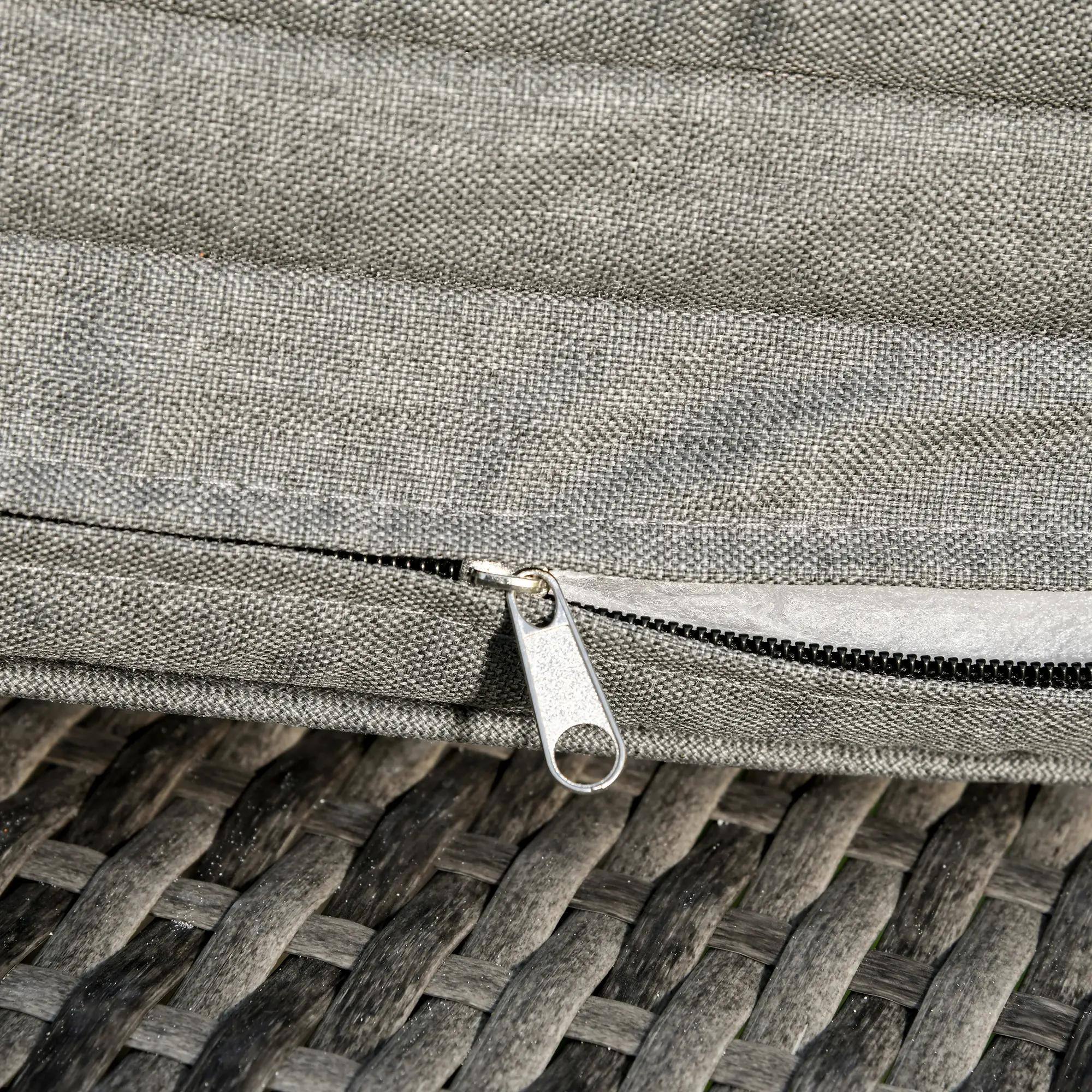 Alt View 1. Resenkos - Resenkos Chaise Lounger With 5-Level Backrest Adjustment, Cushioned Patio Sun Lounger, Easy-Moving Wheels, Mixed-Gray - Mixed-Gray.