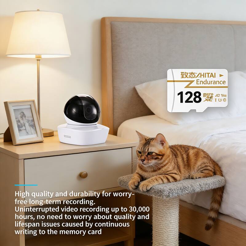 /HITAI Endurance Meo A2 Vca 128 IUG  
High quality and durability for worry-free long-term recording.  
Uninterrupted video recording up to 30,000 hours, no need to worry about quality and lifespan issues caused by continuous writing to the memory card