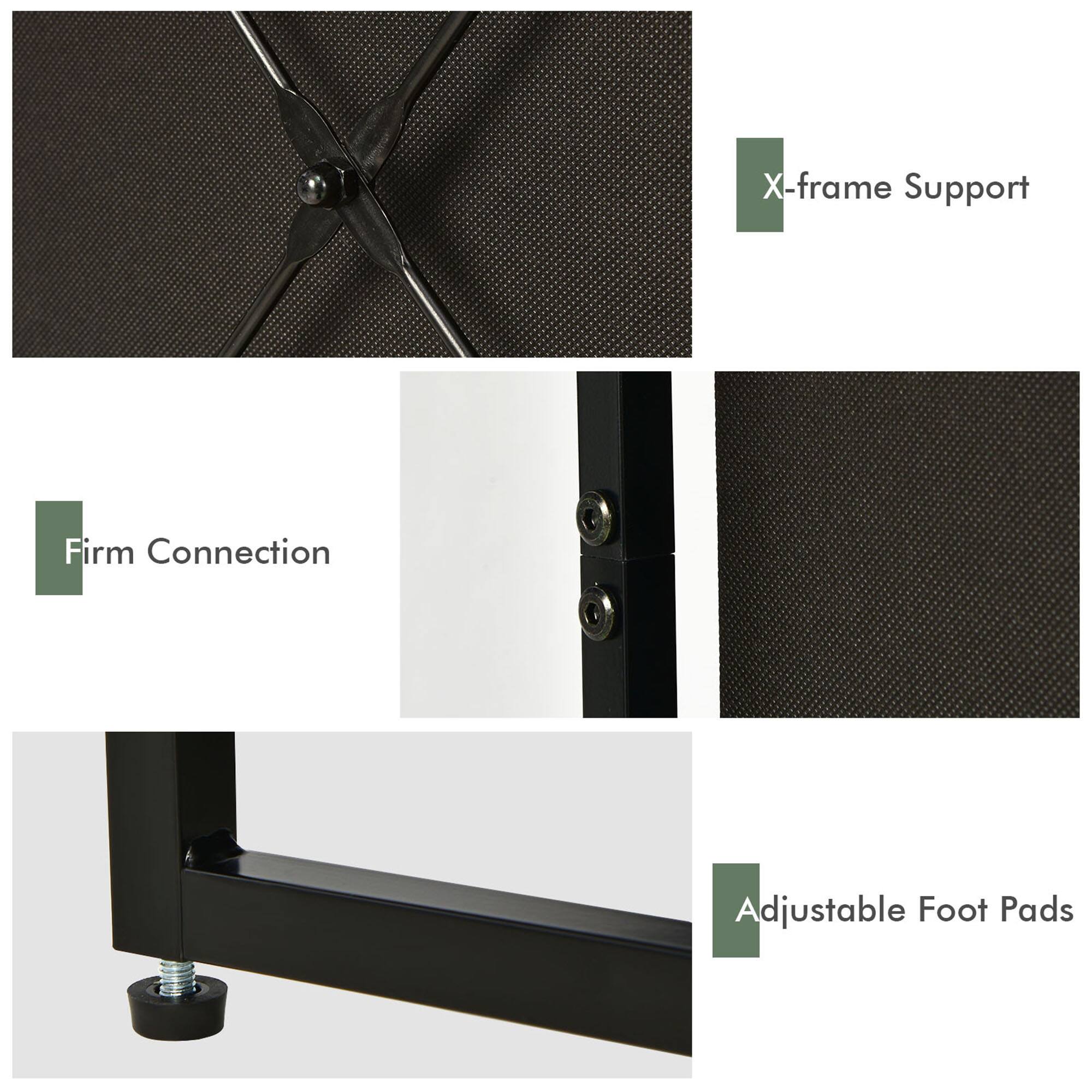 X-frame Support  
Firm Connection  
Adjustable Foot Pads