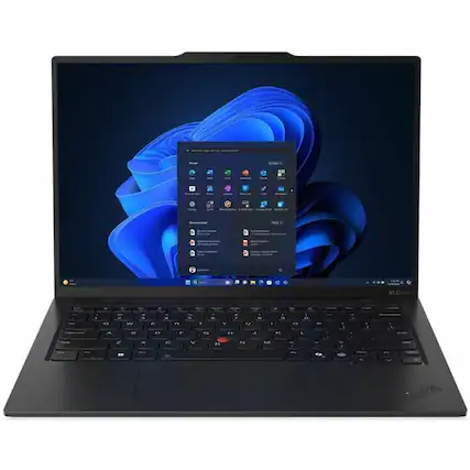 Front. Lenovo - Lenovo ThinkPad X1 Carbon Gen 13 Aura Edition 21NS0166US 14" Copilot+ PC Ultrabook - 2.8K - 120 Hz - Intel Core Ultra 7 - Black Paint.