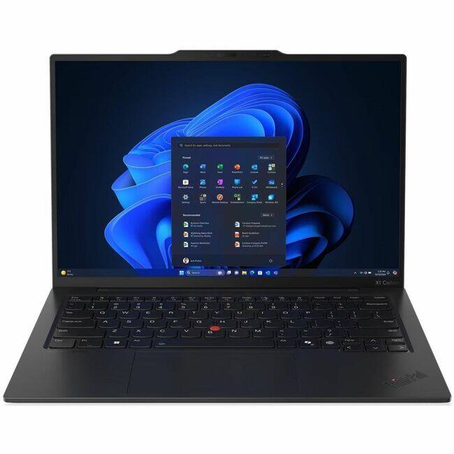Front. Lenovo - Lenovo ThinkPad X1 Carbon Gen 13 Aura Edition 21NS0166US 14" Copilot+ PC Ultrabook - 2.8K - 120 Hz - Intel Core Ultra 7 - Black Paint.