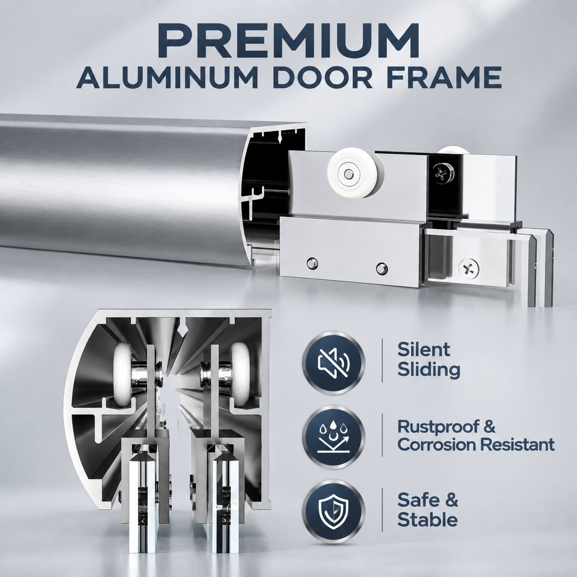 RYHNUYNE 56 60 In W X 57 In H Aluminum Frame Double Sliding Shower Door ...