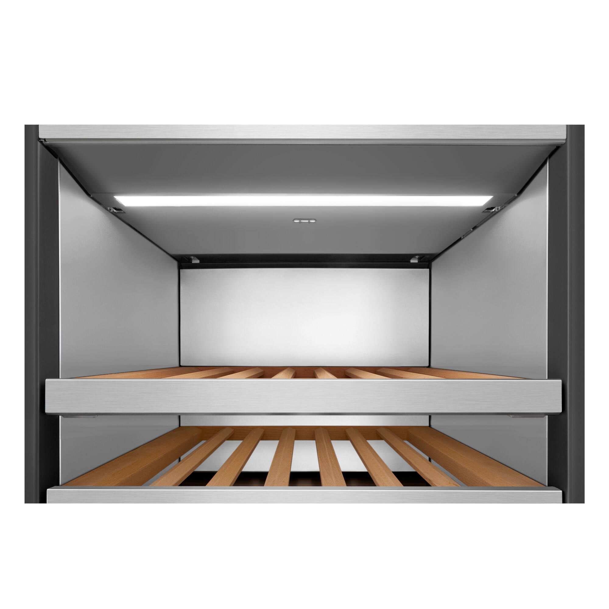 Alt View 7. SKS - 24-inch 113-Bottle Built-In Smart Column Wine Cooler with 3 Temperature Zones - Custom Panel Ready.