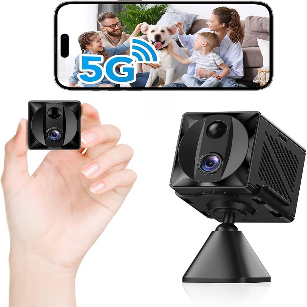 RTMB - 5G WiFi Hidden Spy Camera - 4K HD Indoor , AI Motion Detection - Black