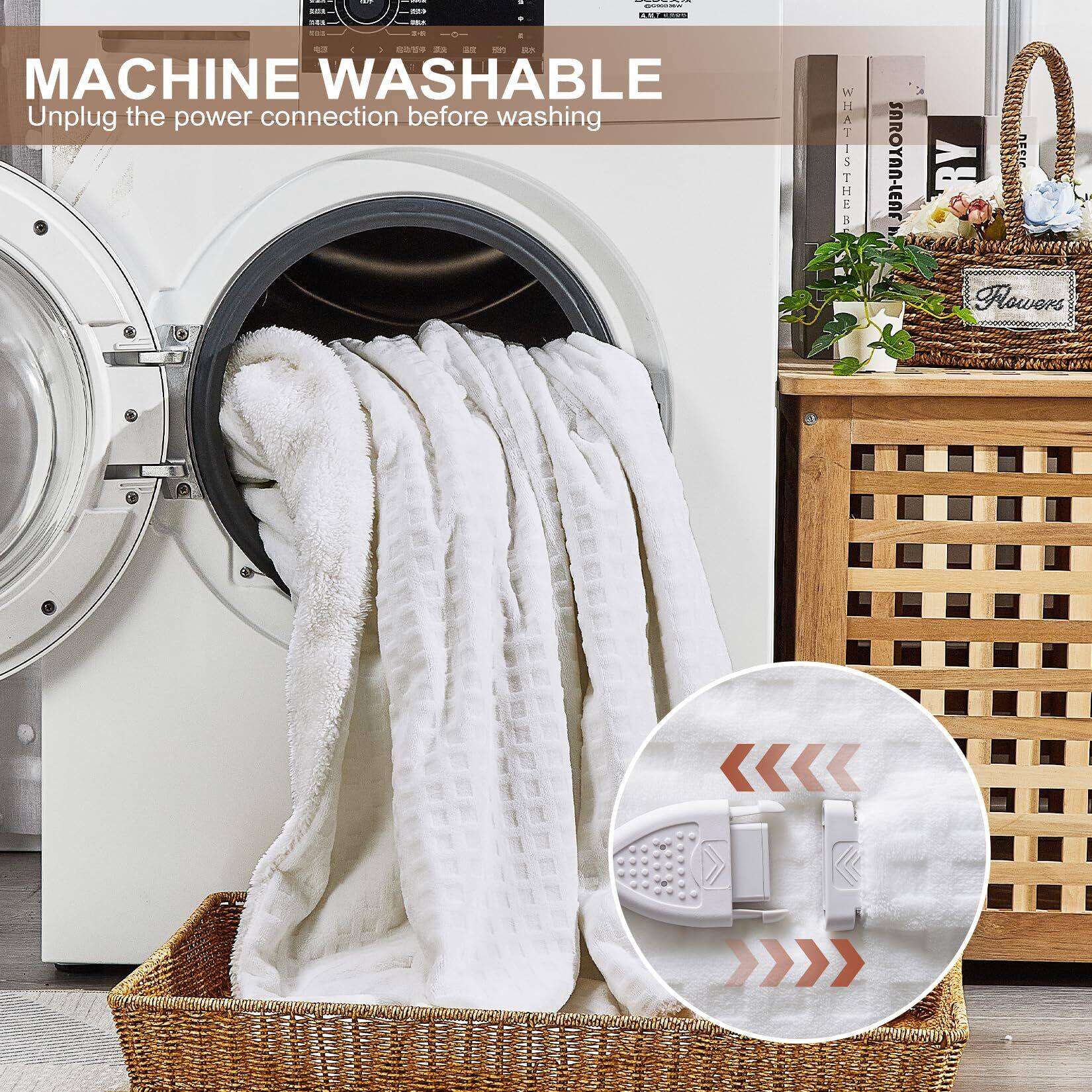 MACHINE WASHABLE  
Unplug the power connection before washing  

MACHINE WASHABLE  
Unplug the power connection before washing