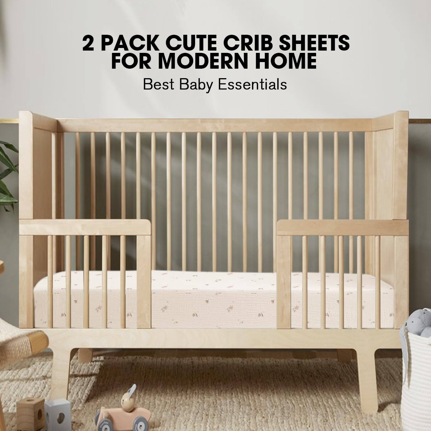 2 PACK CUTE CRIB SHEETS FOR MODERN HOME  
Best Baby Essentials
