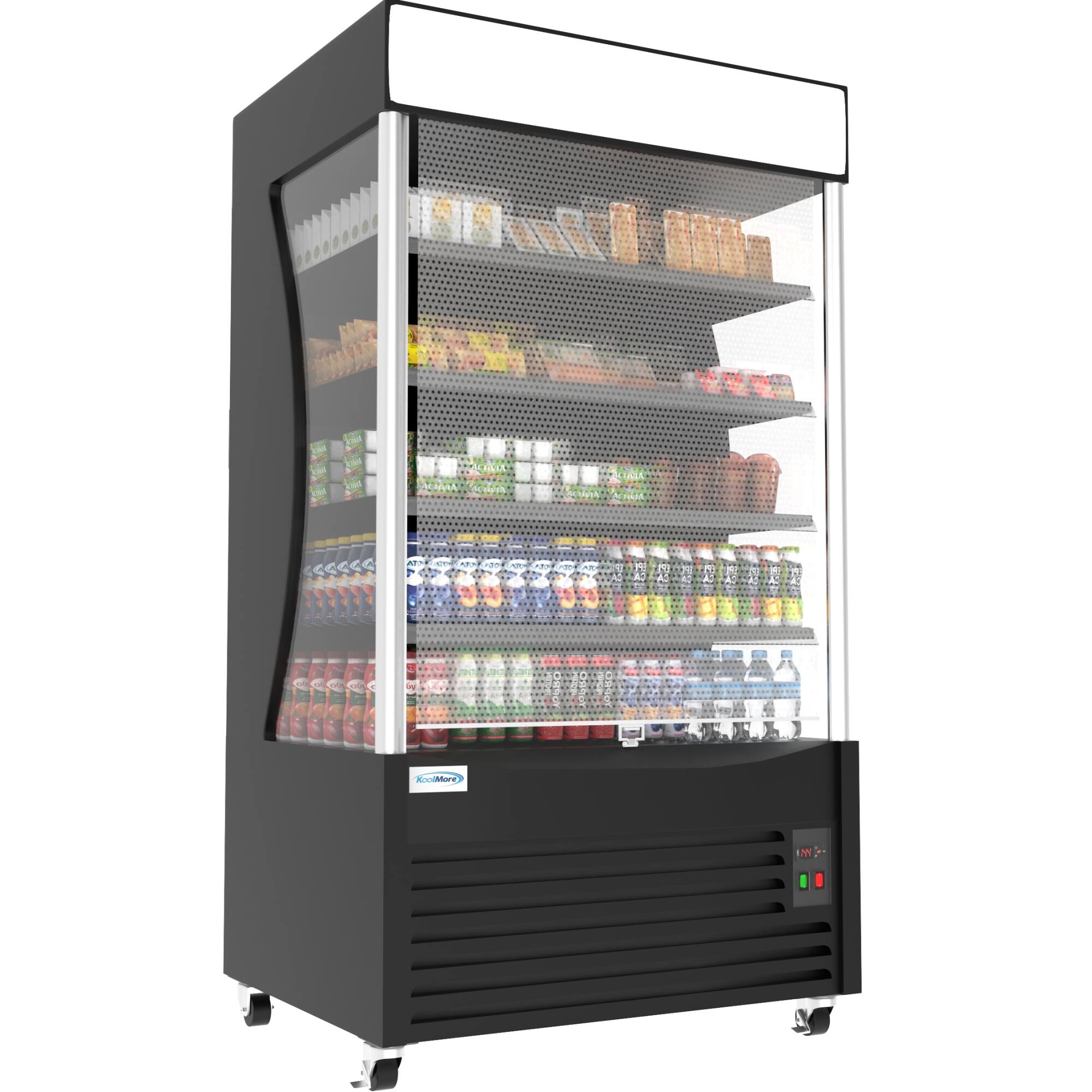 Left. Koolmore - 46 in. Open Air Grab and Go Refrigerator - 24 Cu Ft. CDA-25C-BK - Black.