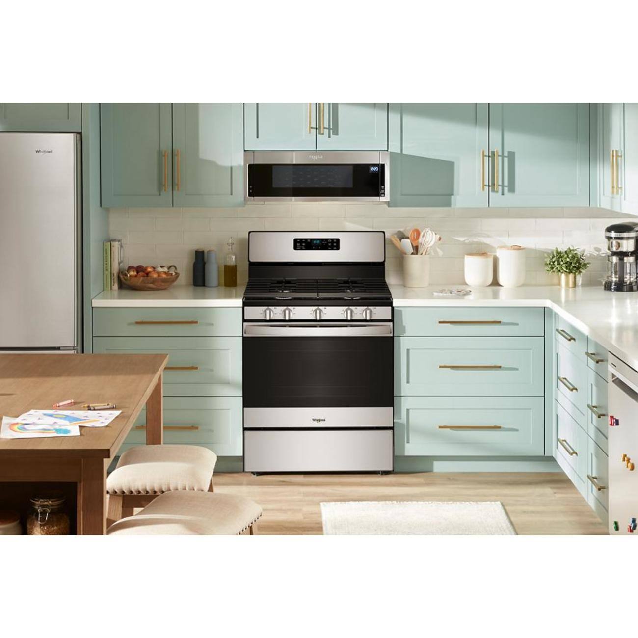 Alt View 2. Whirlpool - Whirlpool - 30-inch Gas Range with Crispy Mode and Griddle Zone - Stainless Steel.
