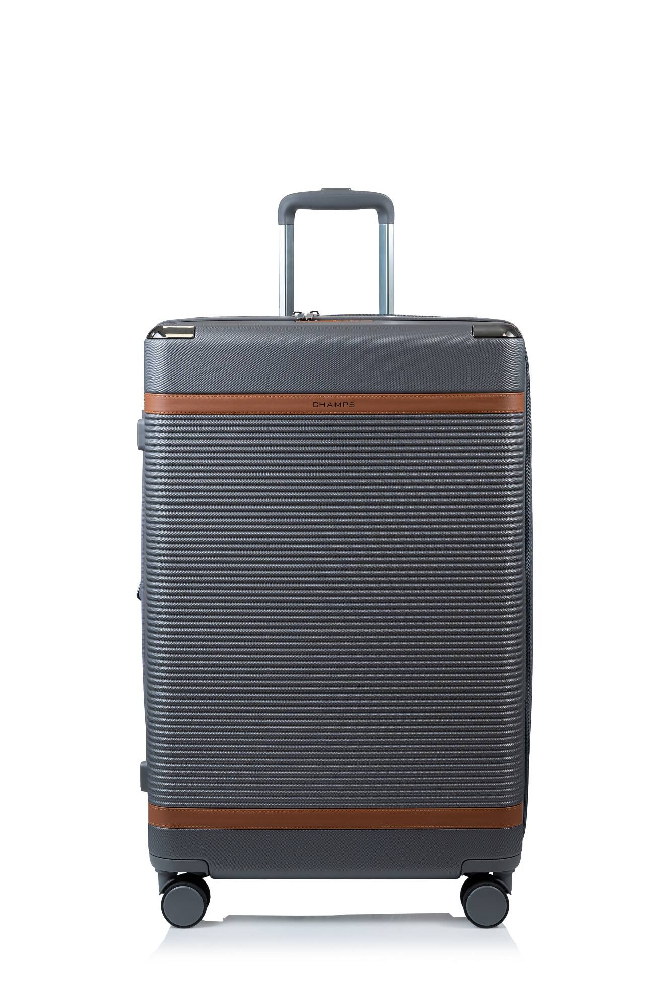 Angle. Champs - Vintage III 3-Piece Hardside Luggage Set - Grey.