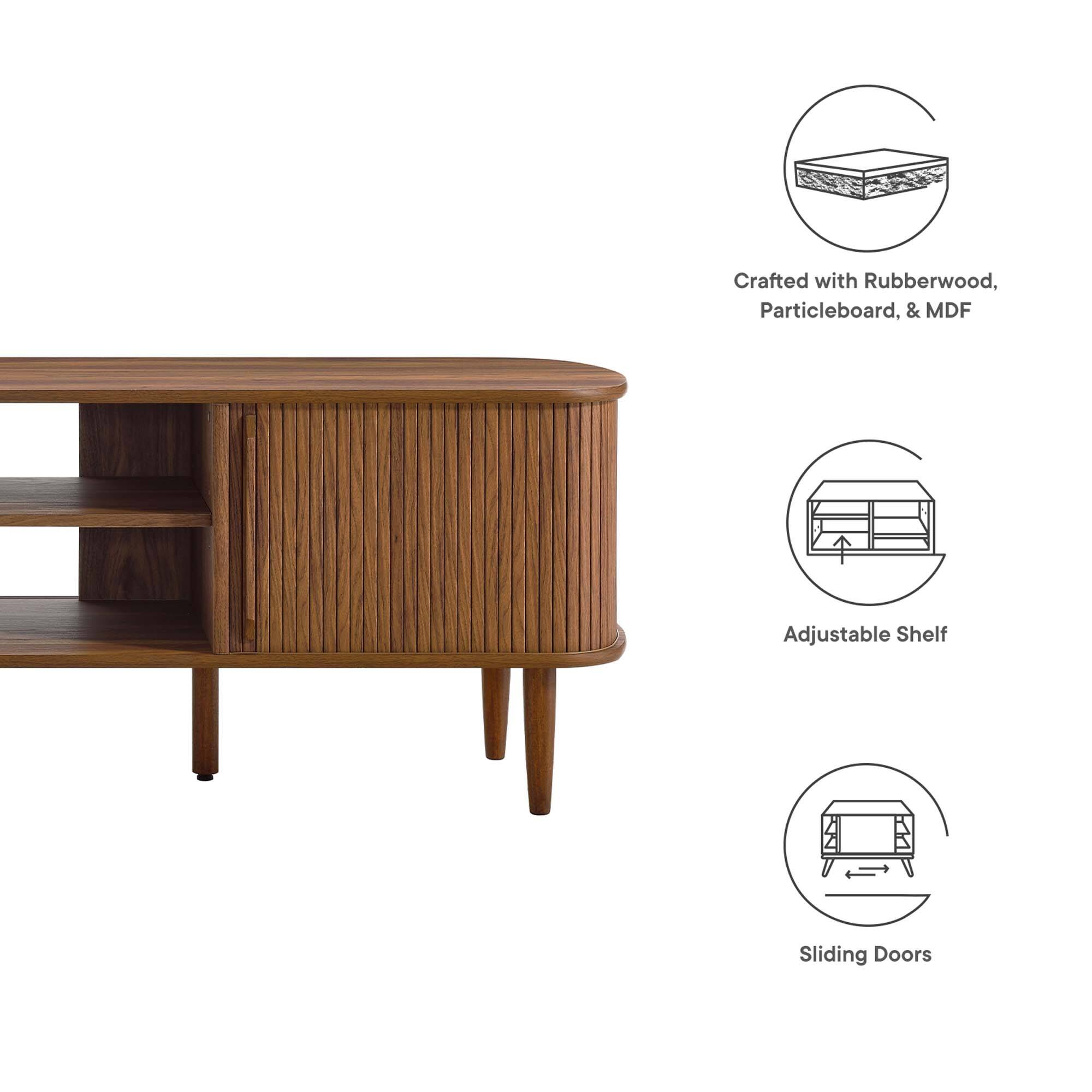 Crafted with Rubberwood, Particleboard, & MDF  
Adjustable Shelf  
Sliding Doors