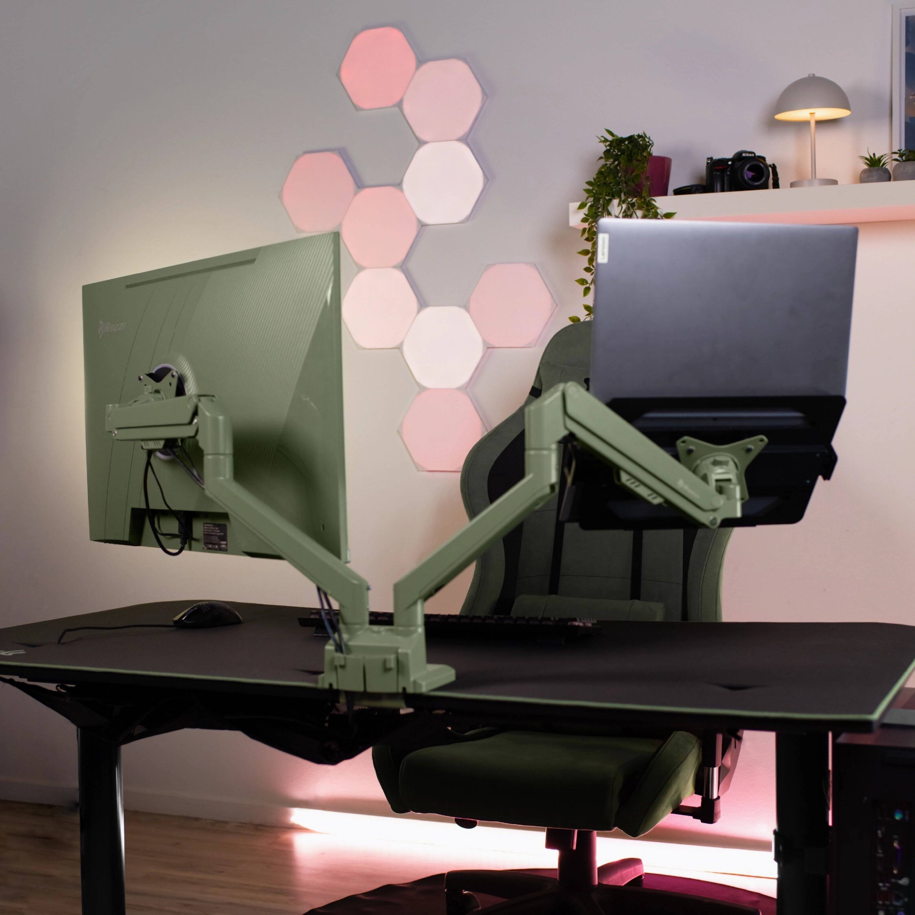 Arozzi Alzare Neo Duo Gas Spring Dual Monitor Arm – Height