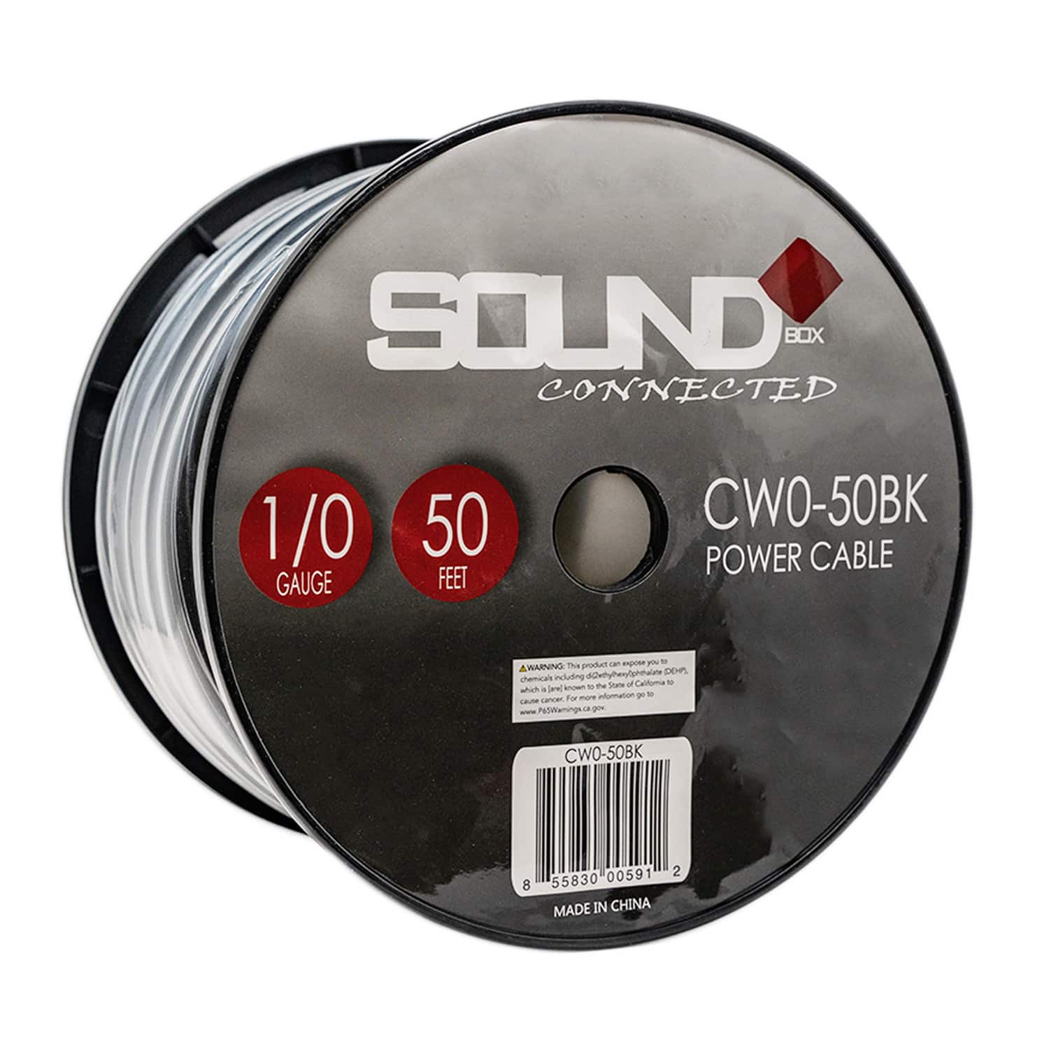SoundBox - CW0-50BK, 1/0 Gauge CCA Battery Power / Ground Wire Spool - 50 Ft, Black price history on PriceWatchPro