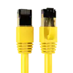 Front. Cables Direct Online - Cat8 Ethernet Cable 25FT, 40Gbps High-Speed RJ45 Shielded Copper Cord for Router, PC & Gaming - Yellow.