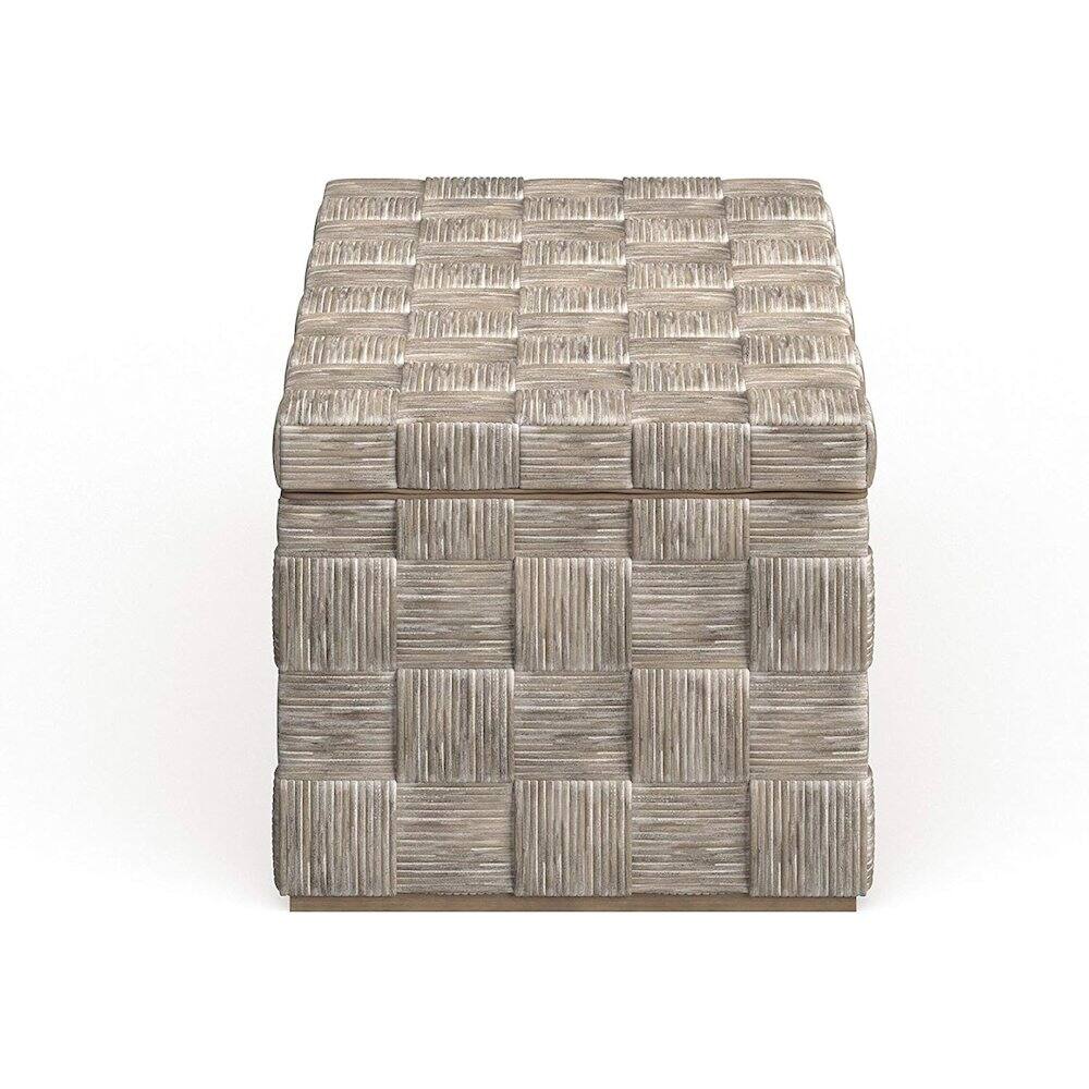 Angle. Safavieh - Home Collection Adkin White Rattan Rectangle Coffee Table - White.