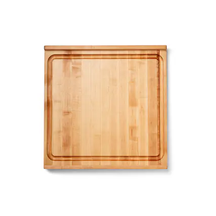 Front. John Boos - John Boos Countertop Reversible Wood Cutting Board with Juice Groove, Maple - Maple.