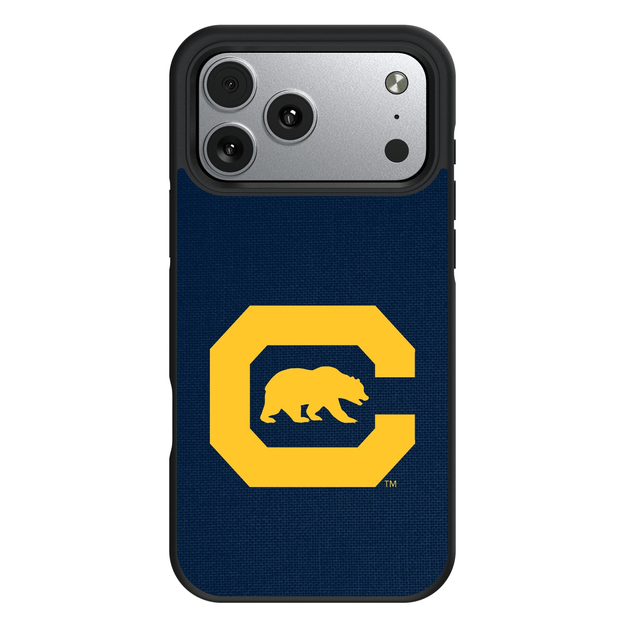 Front. Keyscaper - Cal Bears iPhone Solid Design Bump Case - 16 Pro Max - Black.