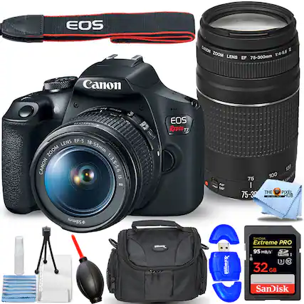EOS CANON ZOOM LENS 1:4-5.6 EF 75-300mm
Canon 1 LENS EF-S ZOOM 18-55mm
CANON 1:3.5-5.6 IS II
EOS REBEL T7
AF MF 75 I 75-30 135 100
THE PIXEL HUB
Ultimes SanDisk Extreme PRO 95 MB/s 32 GB SanDisk