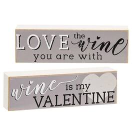 BreeBe - *Wine is My Valentine Mini Block 2 Asstd - Multicolor