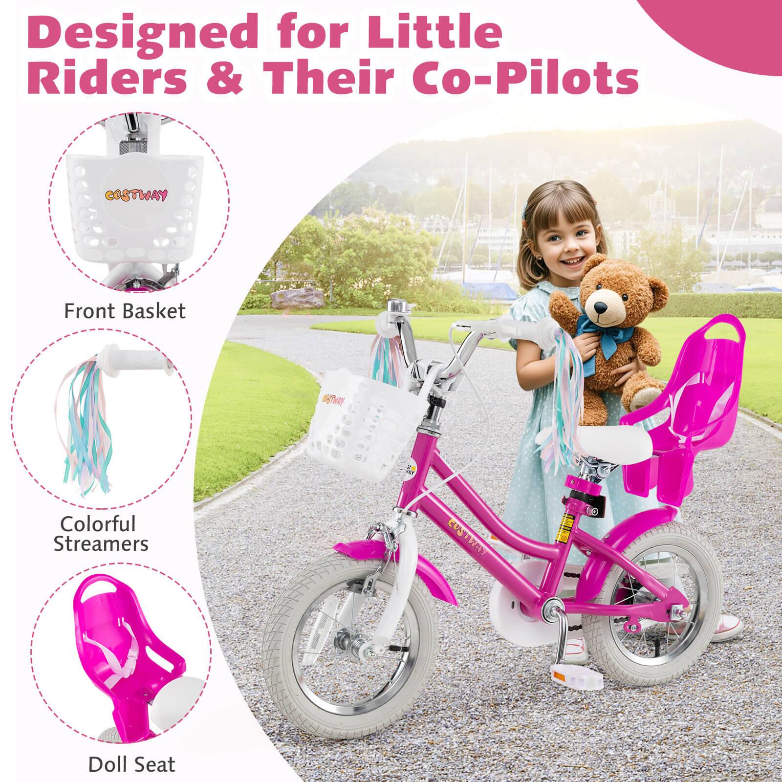 Designed for Little Riders & Their Co-Pilots

- Front Basket
- Colorful Streamers
- Doll Seat