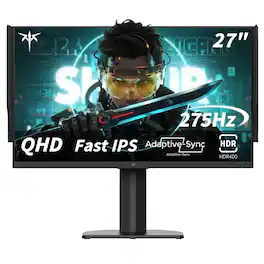 KTC - H27E8 Gaming Monitor, 27 inch 2560×1440 Fast IPS, 240Hz Refresh & 275Hz OC, 1ms Response Time, HDR400, Low Blue Light