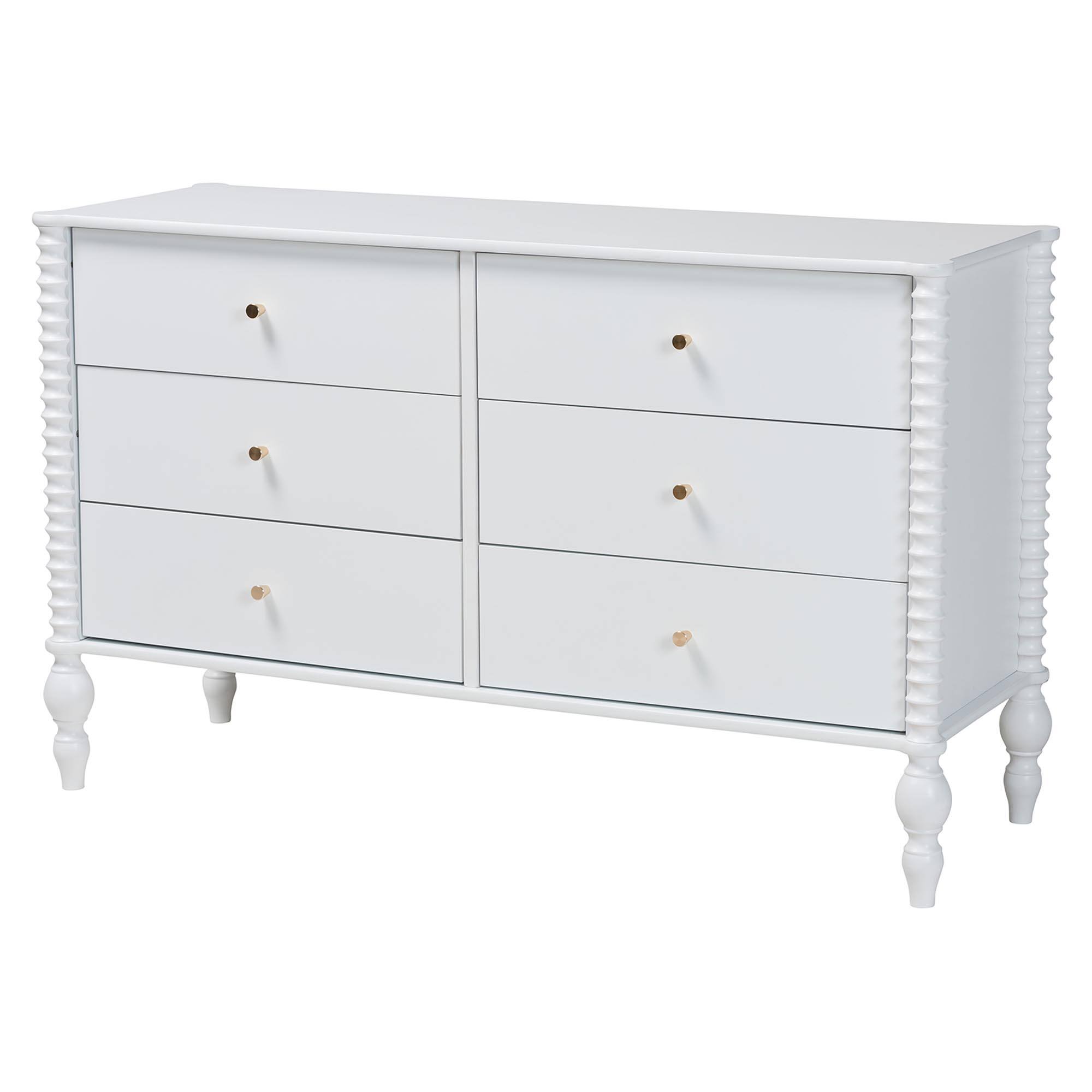 Alt View 2. Baxton Studio - Callison Spindle 5-Piece Bedroom Set - Platform Bed with Matching Dresser, Chest, and 2-Drawer Nightstands, Twin - White.