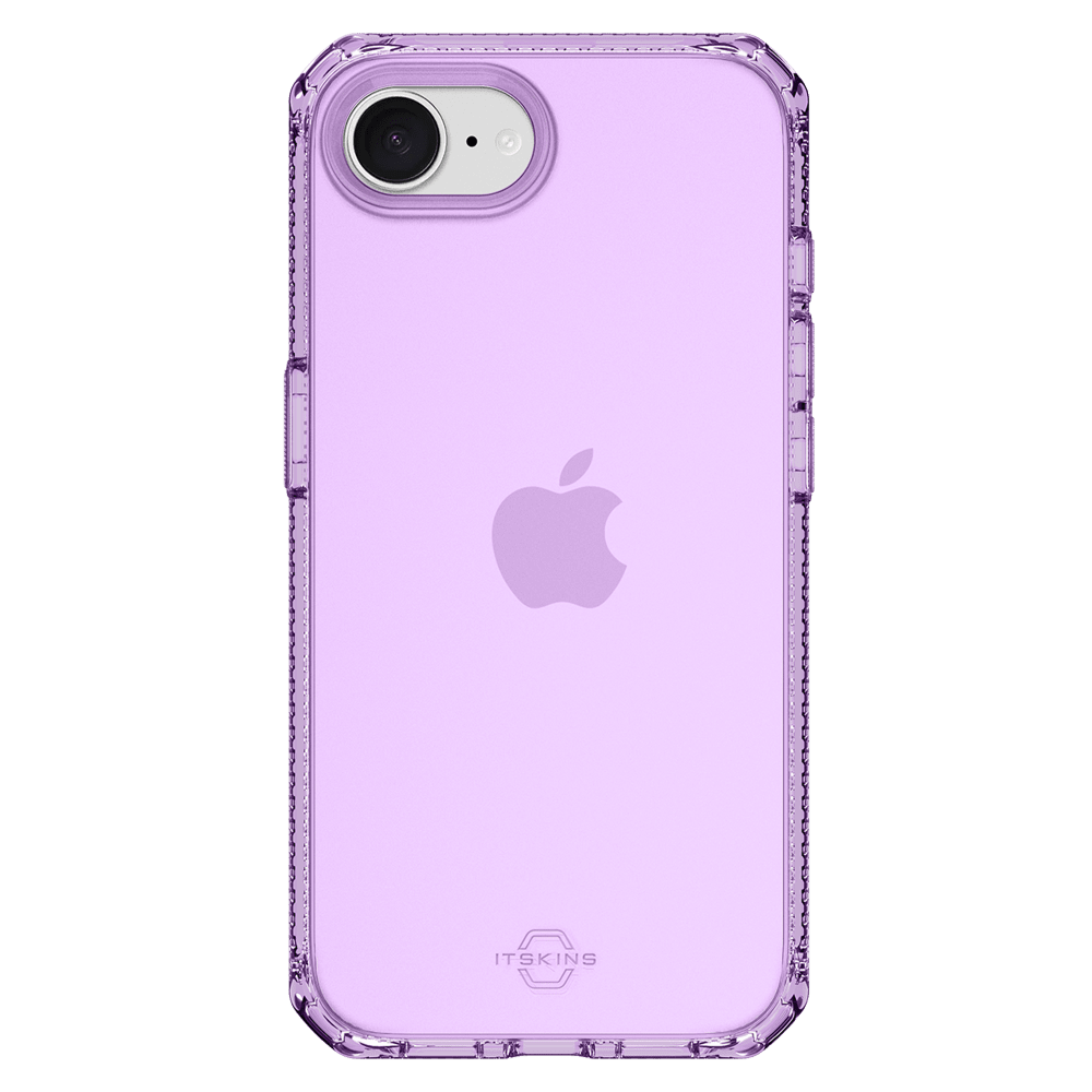 Alt View 1. Itskins - Spectrum_R Clear Case for Apple iPhone 16e / iPhone 15 / iPhone 14 / iPhone 13 - Purple.
