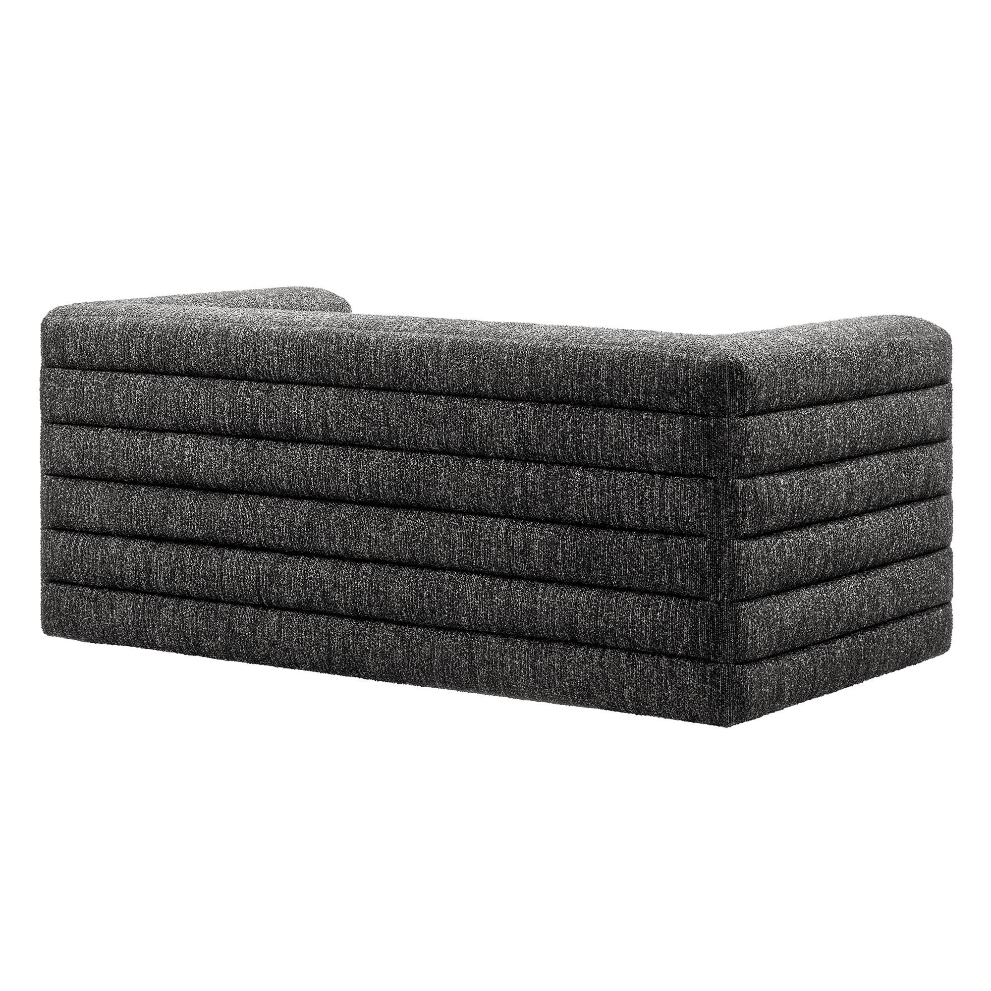 Alt View 4. Modway - Relle Channel Tufted Boucle Upholstered Loveseat by Modway - Charcoal.
