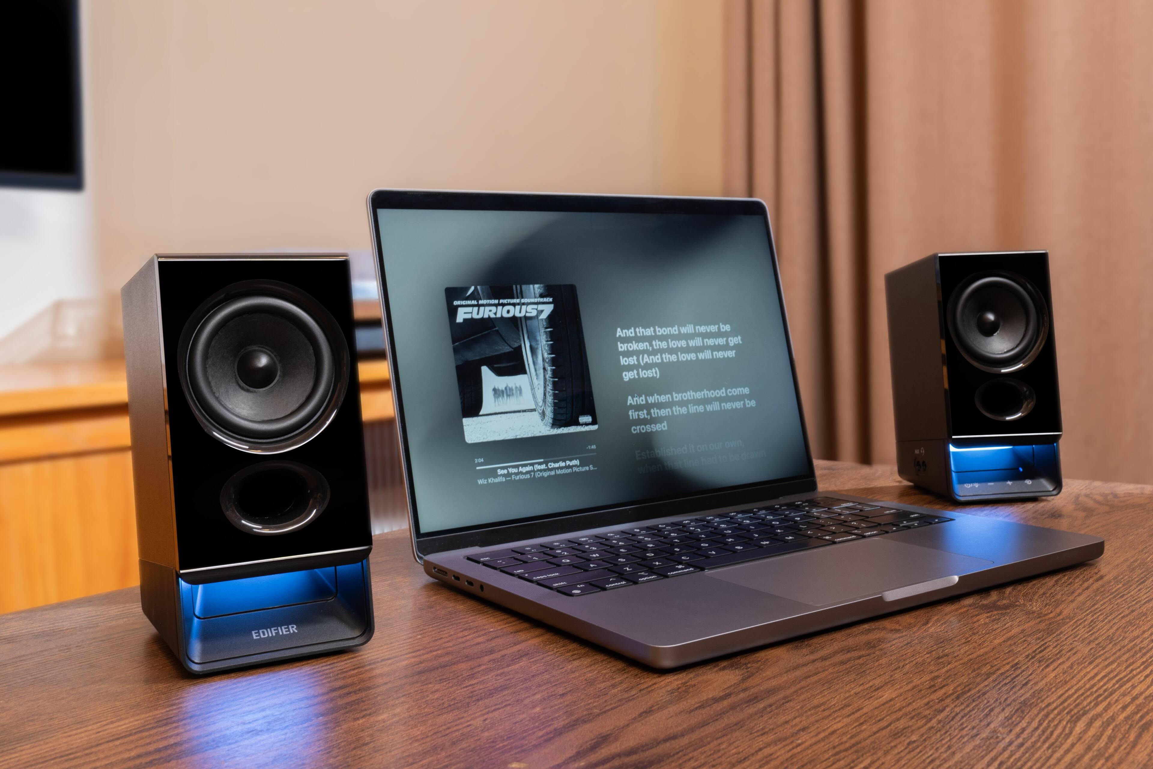 Furious 7

Pure Again  
Dea Charlatan  
See - Motion  
Purtous 1 [Original]  
Dulla  

And that bond will never be broken, the love will never get lost (And the love will never get lost)  
Brotherhood come first, then the line will never be crossed  
Established it on our own.  
When that line had to be drawn  

EDIFIER