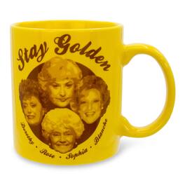 Silver Buffalo - The Golden Girls "Stay Golden" Gold Ceramic Coffee Mug | Holds 20 Ounces - Yellow