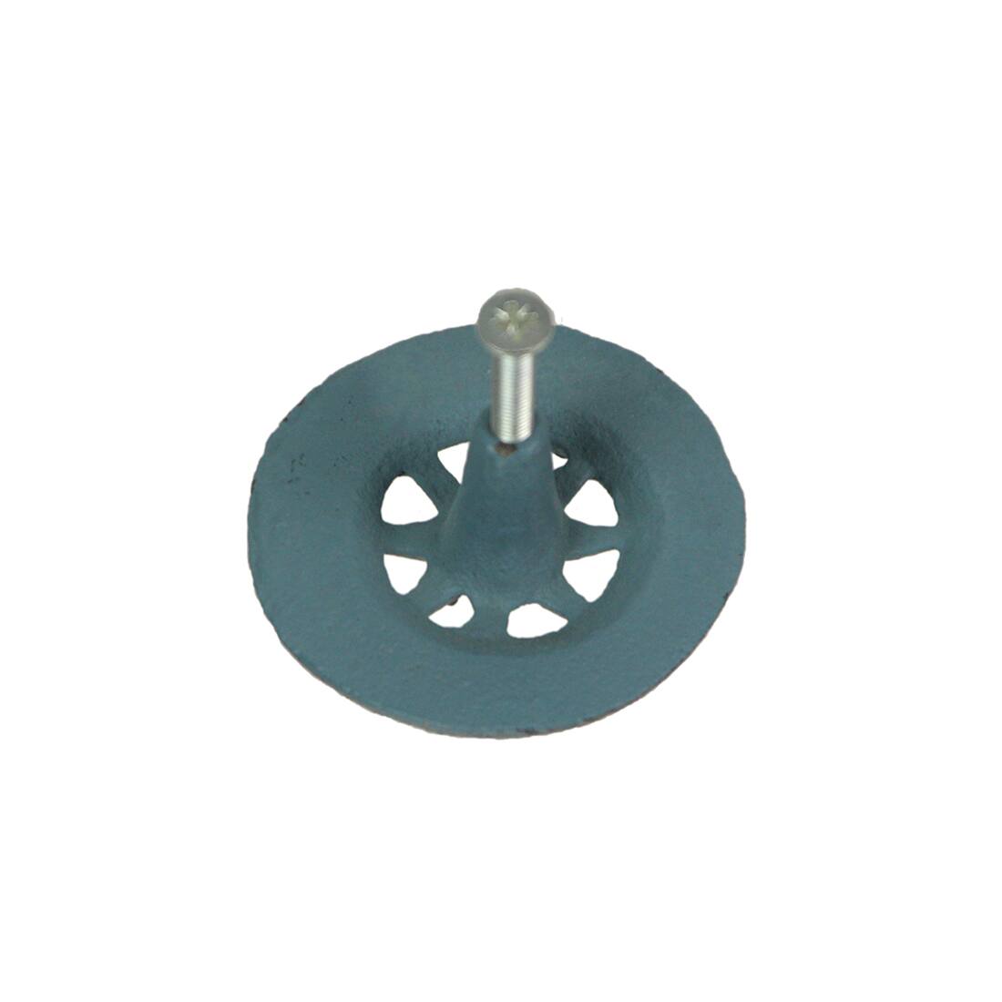 Alt View 7. Zeckos - Set of 12 Light Blue Cast Iron Compass Rose Drawer Pulls Cabinet Hardware Knobs - Light Blue.