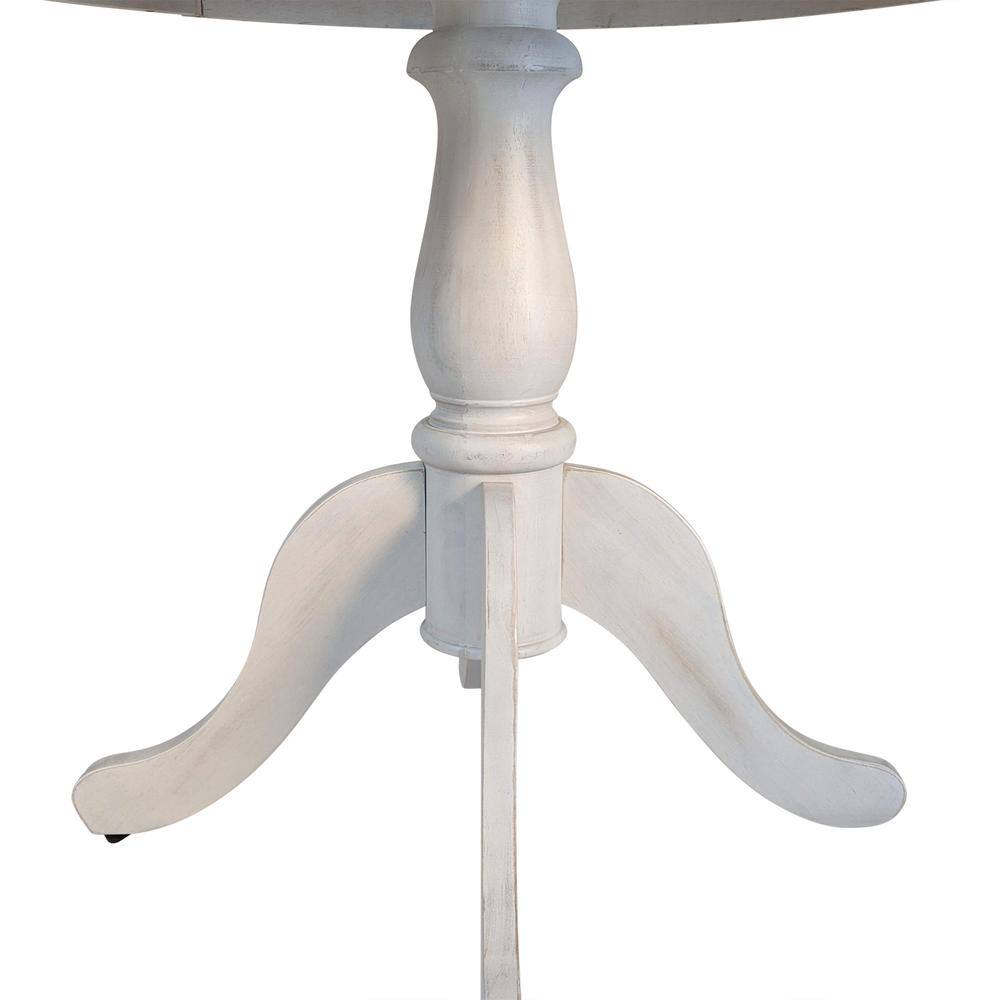 Alt View 1. Carolina Chair & Table - Fairview 36" Round Pedestal Dining Table - Whitewash - White.